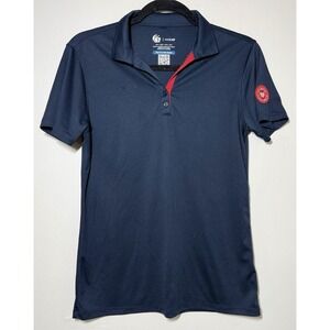 Oobe Chick-fil-A Employee Polo Shirt Women's Size Small Blue Polyester Stretch